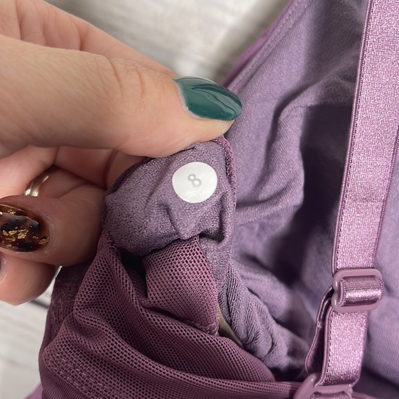 Lululemon Purple Ruffle Bralette Tank Top Sz 8! - Picture 8 of 8